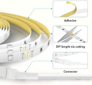 Picture of 20M LED Strip Lights with Remote, RGB Colour Changing, Dimmable Strip Lighting, Long Plug in LED Lights