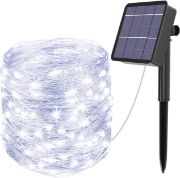 Picture of Solar Fairy Lights Outdoor | LED Solar String Lights 8 Modes Copper Wire Decorative For Garden