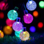 Picture of Solar Fairy Lights Outdoor Waterproof, LED Solar Garden Lights, 8 Mode Solar String Lights for Christmas Parties Wedding