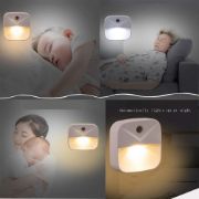 Picture of Lumi Stick-On Night Light, Warm White LED | Motion Sensor for Bathroom, Kitchen, Hallway, Stairs, Energy Efficient(Pack Of 3)