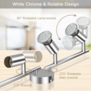 Picture of  LED Ceiling Light Rotatable, 4 Way Adjustable Modern Ceiling Spotlights(White Chrome) for Kitchen, Living Room, Bedroom