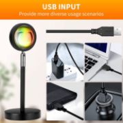 Picture of Sunset Lamp 10W Sunset Light for Home Decor,360° Rotation Sunset Projection Romantic Visual Mood Lamp