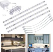 Picture of LED Under Kitchen Cabinet Strip Lights Day Light, Plug in Light Bars for Shelf Closet Showcase  (Cool White, 4 x 30cm)