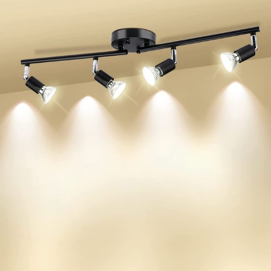 Picture of LED Ceiling Light Rotatable, 4 Way Adjustable Modern Ceiling Spotlights( Matte Black) 