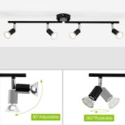 Picture of LED Ceiling Light Rotatable, 4 Way Adjustable Modern Ceiling Spotlights( Matte Black) 