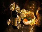 Picture of 20LED Fairy String light Gold Metal Lights, USB Type & remote control