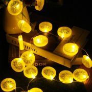 Picture of Lemon Slice String Lights, 10 ft/3 m Cute Fairy String Lights with 20 LEDs USB-Operated Warm Twinkle Lemons String Lights Lemon Decor, Yellow