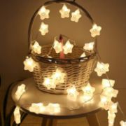 Picture of Smiley Star String Lights, 3M 20 LED Warm White Fairy Lamp, Battery powered Indoor Decoration Lantern for Birthday Christmas Wedding Party Room Bedroom