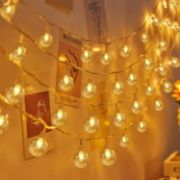 Picture of Fairy Lights Battery Powered,10Ft 20 LED Globe String Lights with Remote, USB Fairy Lights for Bedroom, Indoor Outdoor Christmas Lights