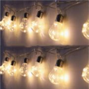 Picture of Holiday Decoration Led Light String Led Christmas Lights 20Bulb G45 Globe Festoon Bulb with Copper Wire Fairy Light Solar Powered Party Ball String Lamps 